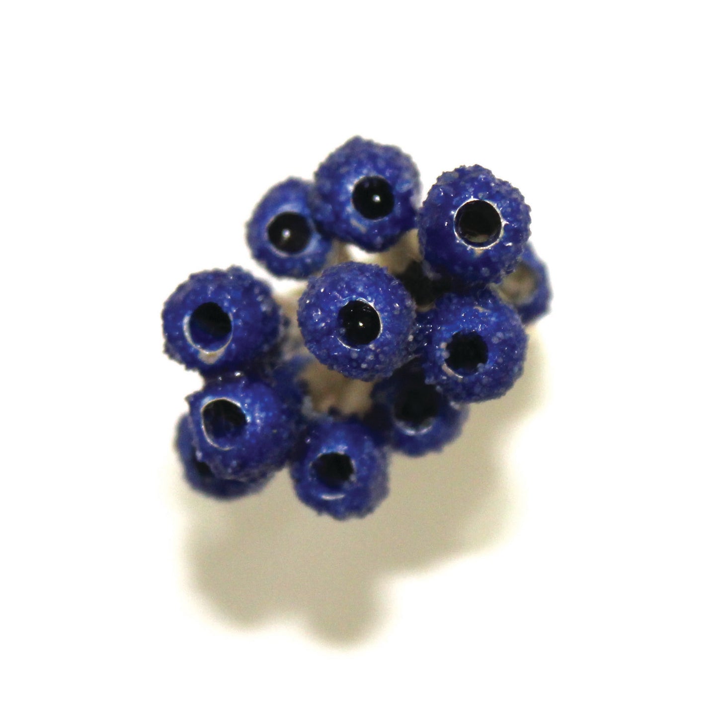 Silver Blue Sponge Coral Ring